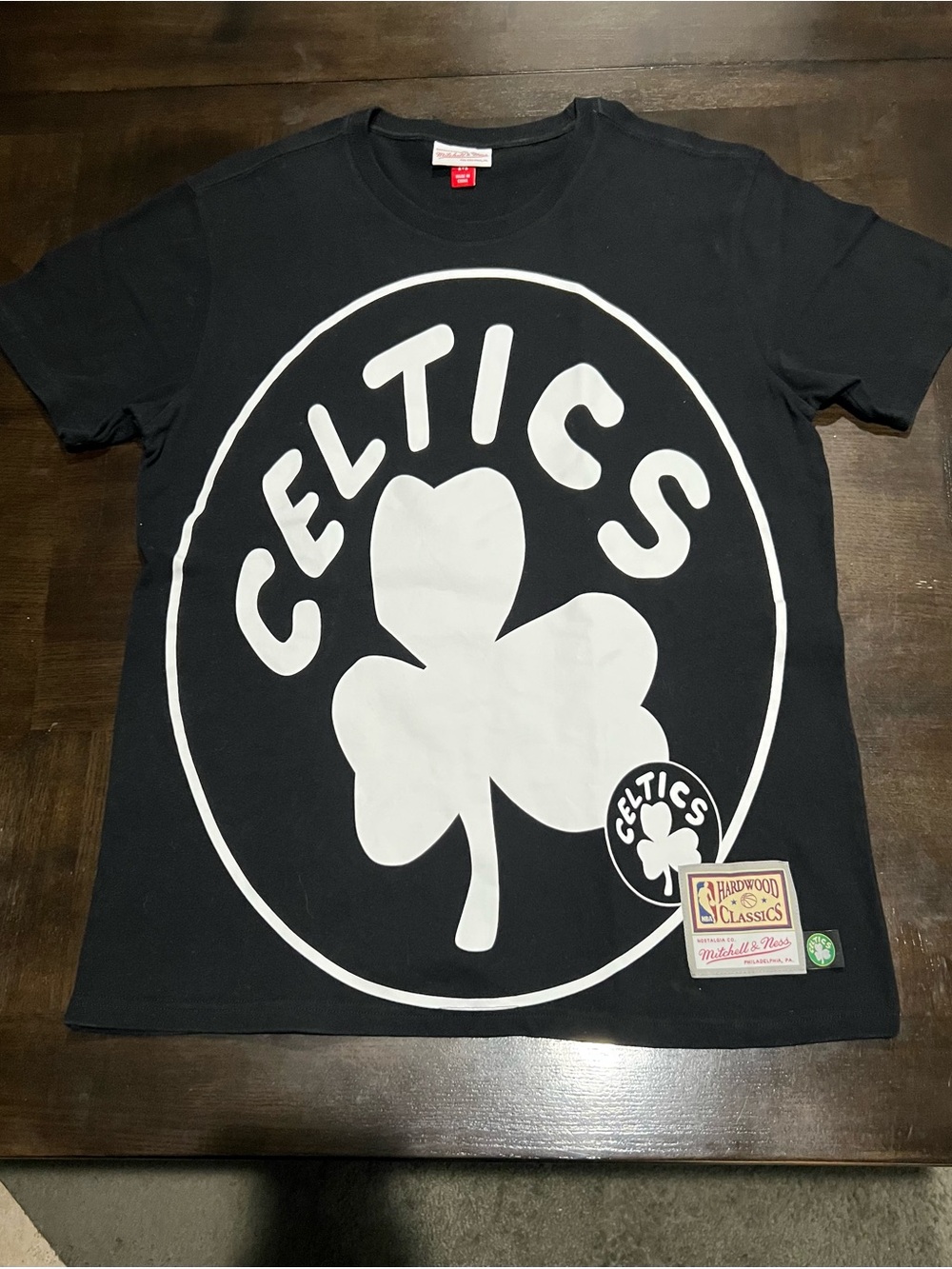 Mitchell & Ness Boston Celtics NBA Hardwood Classics T-Shirt Black Size Men’s M